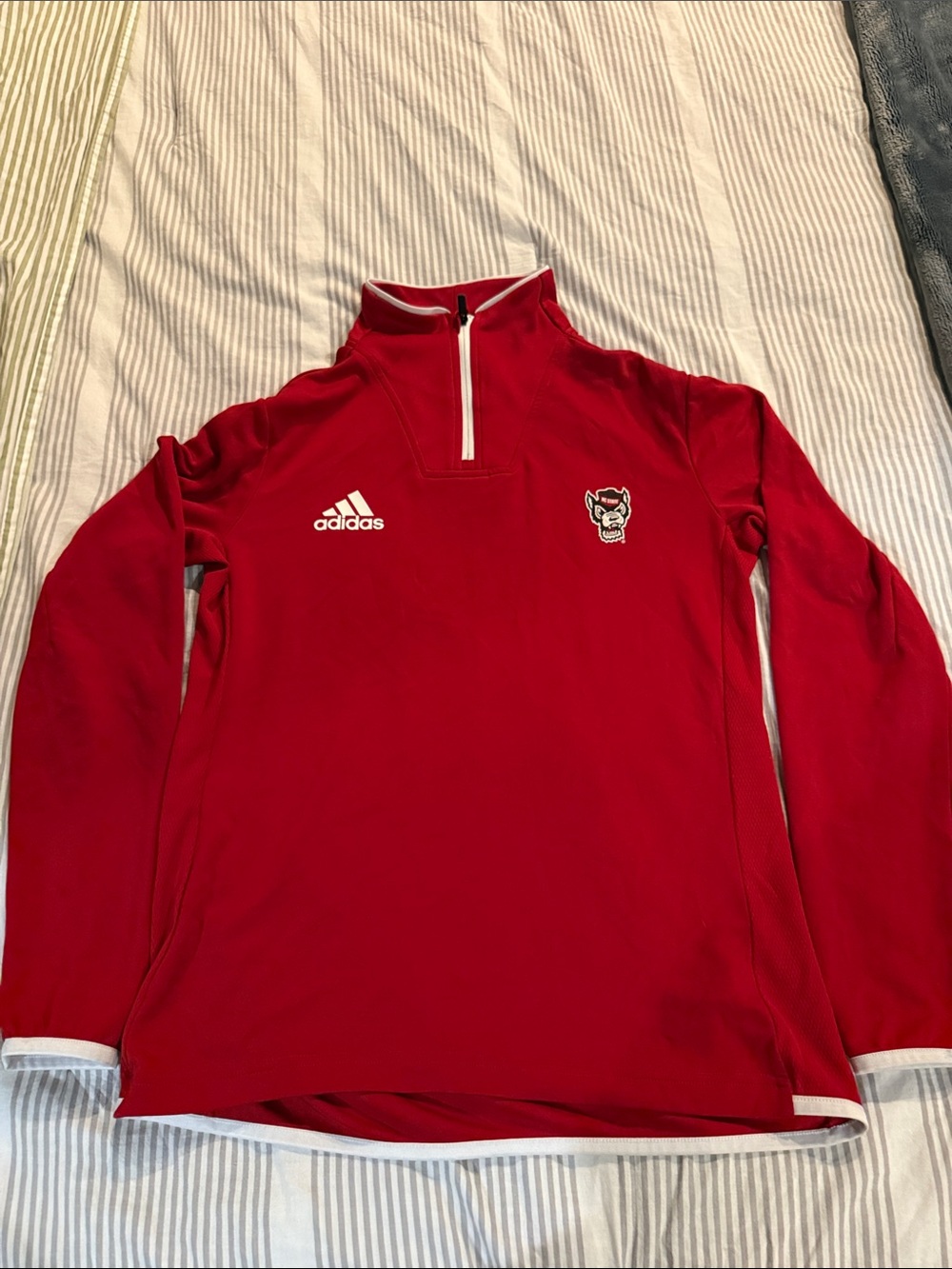 Women’s Adidas Red NC State Wolfpack Quarter-Zip Pullover